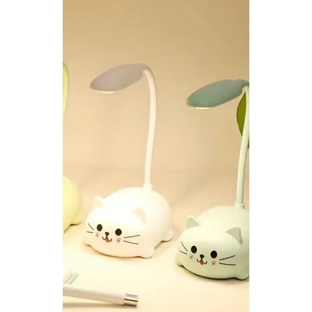 Cat Led Portable Mini Desk Lamp Small Kitten Blue‎ New in Box